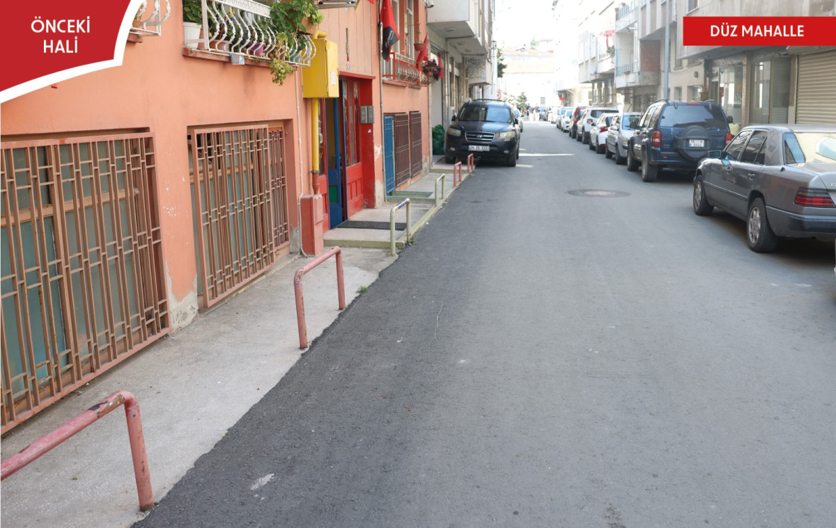 2 BİN 200 METRE UZUNLUĞUNDA KALDIRIM VATANDAŞIN HİZMETİNDE