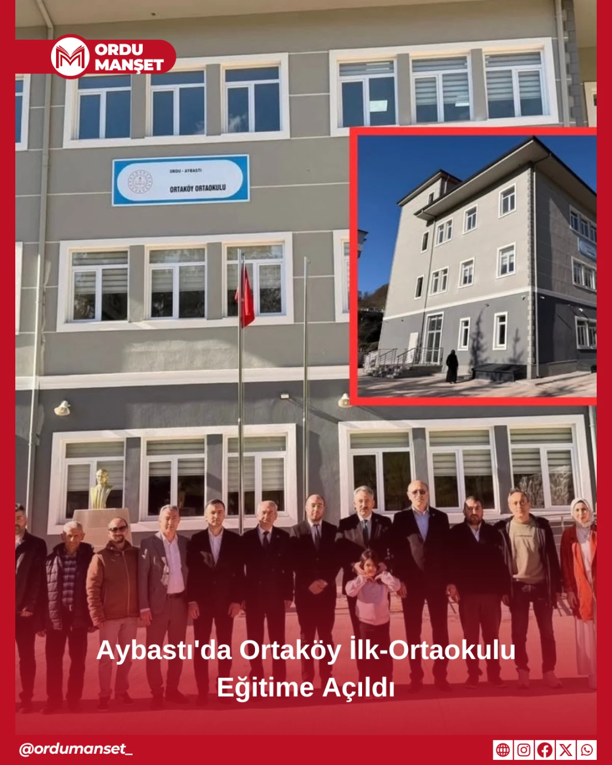 Aybastı'da Ortak&ouml;y İlk-Ortaokulu Eğitime A&ccedil;ıldı