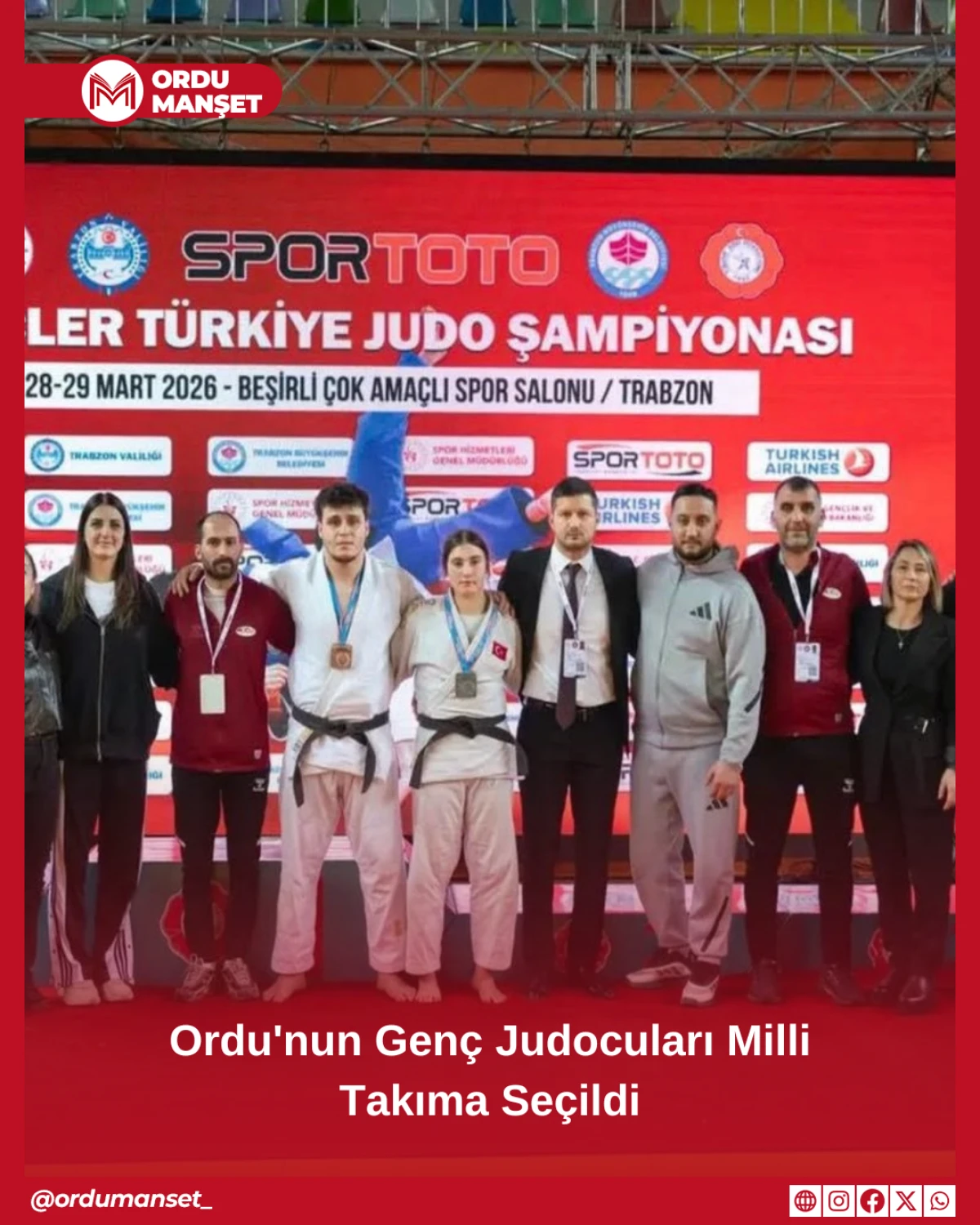 Ordu'nun Gen&ccedil; Judocuları Milli Takıma Se&ccedil;ildi